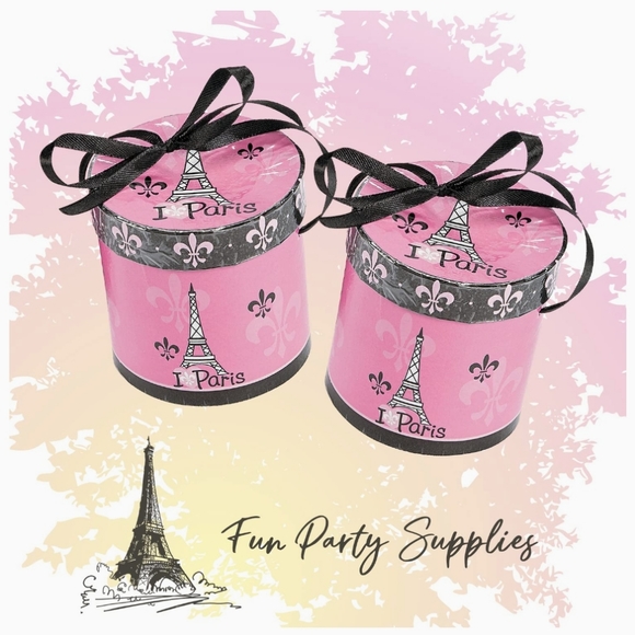 Perfectly Paris Round Treat Hat Boxes - Picture 2 of 6